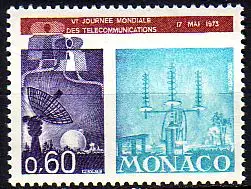 Monaco Mi.Nr. 1082 Weltfernmeldetag, Satellitenbodenstation (0,60)
