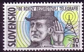 Slowakei Mi.Nr. 277 Telegrafie, Marconi, ital. Physiker (10)