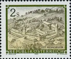 Österreich Mi.Nr. 2039 Stifte und Klöster, Benediktinerabtei Michaelbeuren (2)