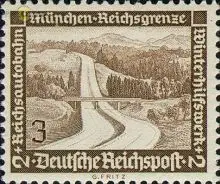 D,Dt.Reich Mi.Nr. 634 Winterhilfswerk, Reichsautobahn (3+2)