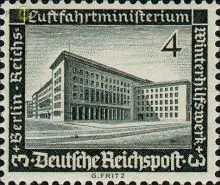 D,Dt.Reich Mi.Nr. 635 Winterhilfswerk, Luftfahrtministerium Berlin (4+3)
