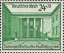 D,Dt.Reich Mi.Nr. 743 Briefmarkenausstellung Berlin, Reichskanzlei (24+76)