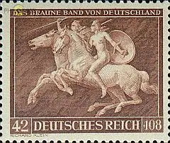 D,Dt.Reich Mi.Nr. 780 Braunes Band München-Riem, Amazonen (42+108)