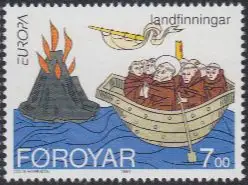 Färöer Mi.Nr. 261I Europa 94, Entdeckung Islands (7,00)
