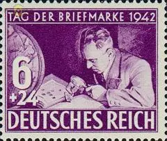 D,Dt.Reich Mi.Nr. 811 Tag der Briefmarke 42, Sammler mit Album (6+24)