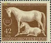 D,Dt.Reich Mi.Nr. 899 Braunes Band München-Riem, Stute + Fohlen (42+108)