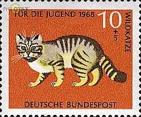 D,Bund Mi.Nr. 549 Jugend 68 Wildkatze (10+5)