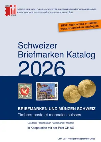 SBK Schweizer Briefmarken und Münzen - Katalog 2026
