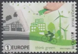 Belgien Mi.Nr. 4639 Europa 16, Umweltbewusst leben, Von Grau zu Grün (1)