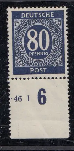 D,All.Bes.,Gem, Mi.Nr. 935b P UR dgz, Kontrollratsausgabe (80 Pf), Farbe geprüft
