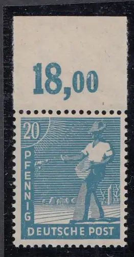 D,All.Bes.,Gem, Mi.Nr. 950d P OR ndgz, Kontrollratsausgabe (20 Pf) Farbe geprüft