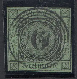 Baden, Mi.Nr. 3b, Ziffer im Kreis, gest. "161" (Wolfach)