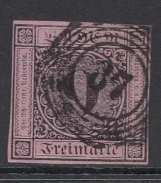 Baden, Mi.Nr. 4, Ziffer im Kreis, gestempelt "37" (Endingen)