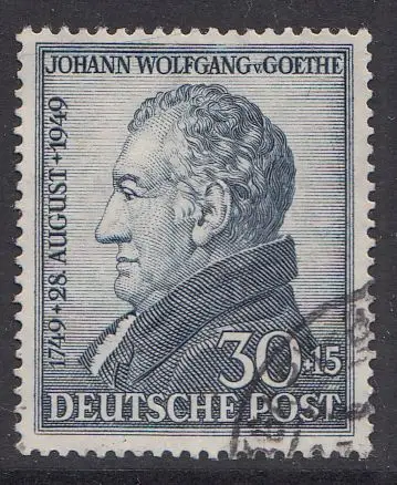 D, Bizone, Mi.Nr. 110 Goethe (30+15 Pf), gestempelt
