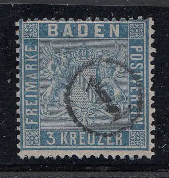 Baden, Mi.Nr. 10a, Wappen, gestempelt 