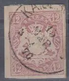 Bayern, Mi.Nr. 18, Staatswappen auf Sockel