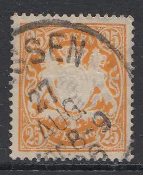 Bayern, Mi.Nr. 62, Staatswappen auf Sockel, gestempelt 