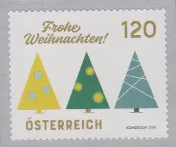 Österreich Mi.Nr. 3927 Stilisierte Weihnachtsbäume skl. mit rückseitiger Nr.
