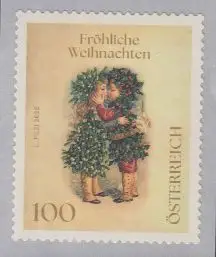 Österreich Mi.Nr. 3934 Weihnachtskuss skl. (100) mit rückseitiger Nummer
