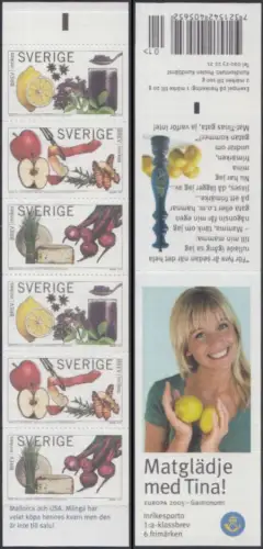 Schweden Mi.Nr. MH 304 Europa 05, Gastronomie (mit 2xMiNr.2463-65)