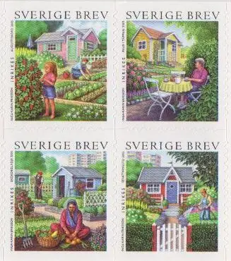Schweden Mi.Nr. 2470-2473 Sommermarken Kleingärten skl. (4 Werte)
