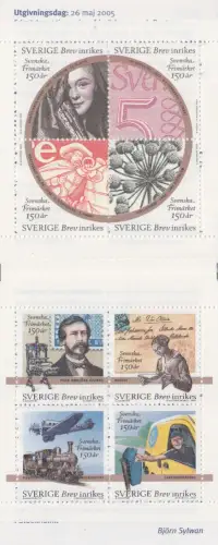 Schweden Mi.Nr. MH 305, 150 Jahre schwedische Briefmarken (mit MiNr. 2474-2481)