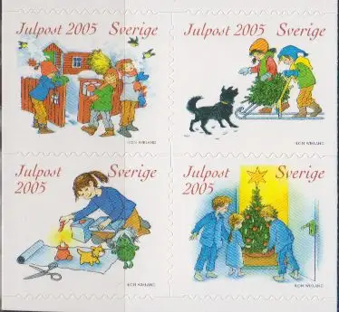 Schweden Mi.Nr. 2502-2505 Weihnachten: Weihnachten in Bullerbü