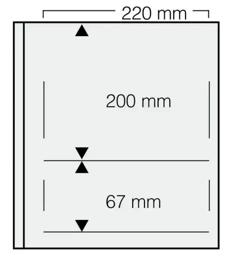 SAFE - dual Pack. mit 5 Blankoblättern 661 (1 Streifen, Höhe 200mm , 