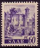 D, Saar, Mi.Nr. 221Z Freimarken o.Wz., Benediktinerabtei Mettlach (60 Pf)