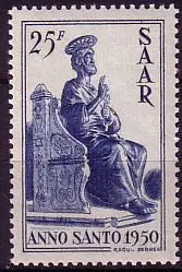 D, Saar, Mi.Nr. 295 Heiliges Jahr 1950 (25 Fr)