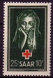 D, Saar, Mi.Nr. 304 Rotes Kreuz, Mutter mit Kind (25+10 Fr)