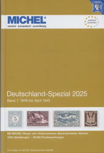 Michel Katalog Deutschland Spezial 2025 Band 1, 55. Auflage 