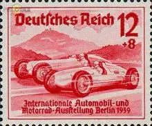 D,Dt.Reich Mi.Nr. 687 IAA Berlin 1939 Rennwagen Auto-Union + Mercedes (12+8)