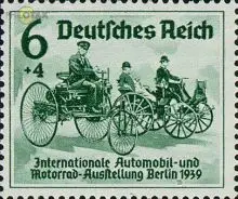D,Dt.Reich Mi.Nr. 686 IAA Berlin 1939 Erster Kraftw. Benz + Daimler (6+4)