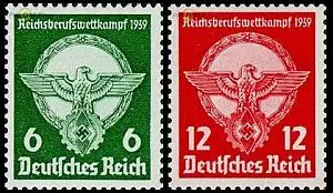D,Dt.Reich Mi.Nr. 689-690 Reichsberufswettkampf, Siegerplakette (2 Werte)