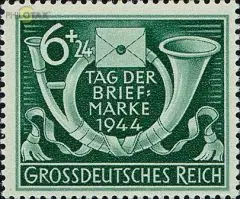 D,Dt.Reich Mi.Nr. 904 Tag der Briefmarke 44, Posthorn + Brief (6+24)