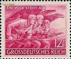 D,Dt.Reich Mi.Nr. 908 Volkssturm, Volkssturmangehöriger + Adler (12+8)