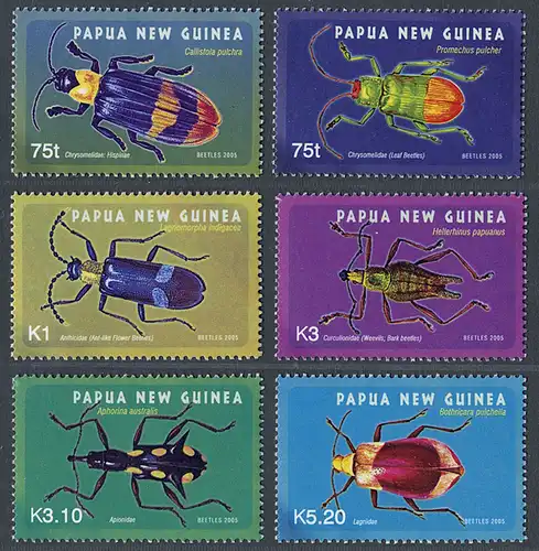 Papua-Neuguinea 2005 Nr 1140-1145 Postfrisch / ** 10014A