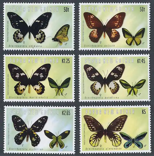 Papua-Neuguinea 2002 Nr 955-960 Postfrisch / ** 10016