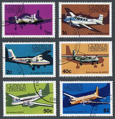 Grenada/Grenadinen 1976 Nr 186-191 Gefälligkeitsstempel 10037A