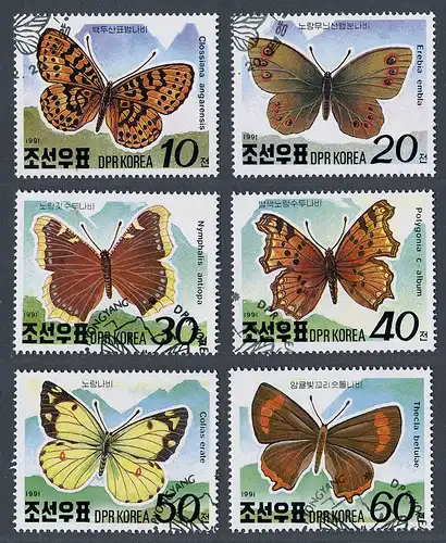 Korea-Nord 1991 Nr 3180-3185 Gefälligkeitsstempel 10039B