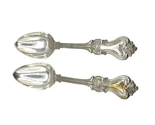 2 x russische Silber Speiselöffel St.Petersburg von 1849 - massiv und wunderschön