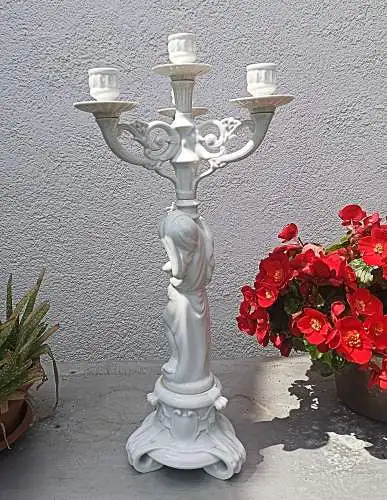 Antiker Porzellan Kerzenleuchter Tettau vor 1937