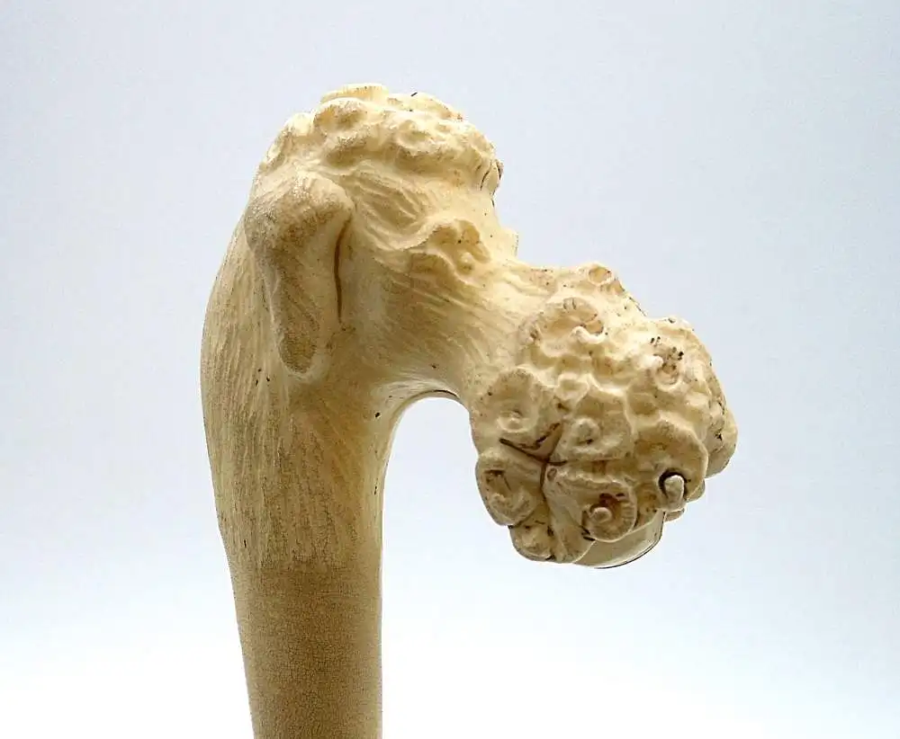 Antike Aufsatzlupe Auflegelupe Lese Lupe mit geschnitztem Griff 4