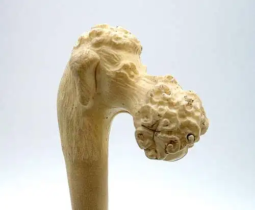 Antike Aufsatzlupe Auflegelupe Lese Lupe mit geschnitztem Griff