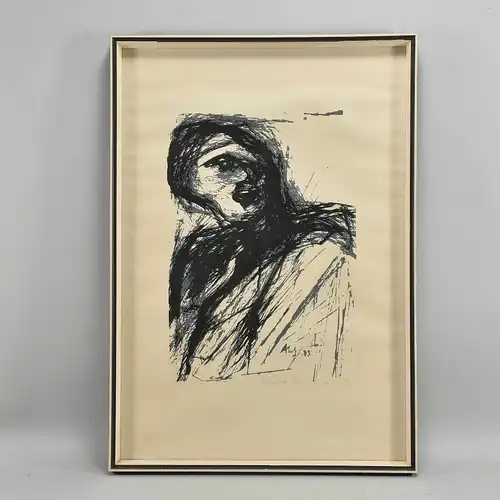 Siebdruck Frauenfigur, Albrecht Klauer Simonis, 12/100, handsigniert