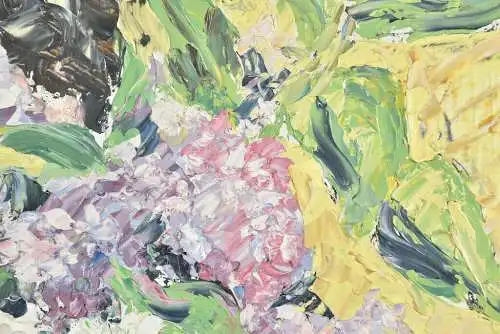 Ölgemälde, Stillleben mit Fliederstrauß, Gerd VITZTHUM (1928-2007) 1964