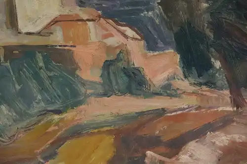 Gouache/Oel Gemaelde, Italienische Landschaft, Otto Michael Schmitt (1904-1992)