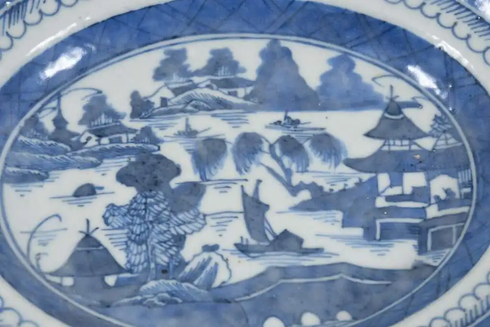 Zwei antike chinesische Porzellan Teller, c 1800-1850 5