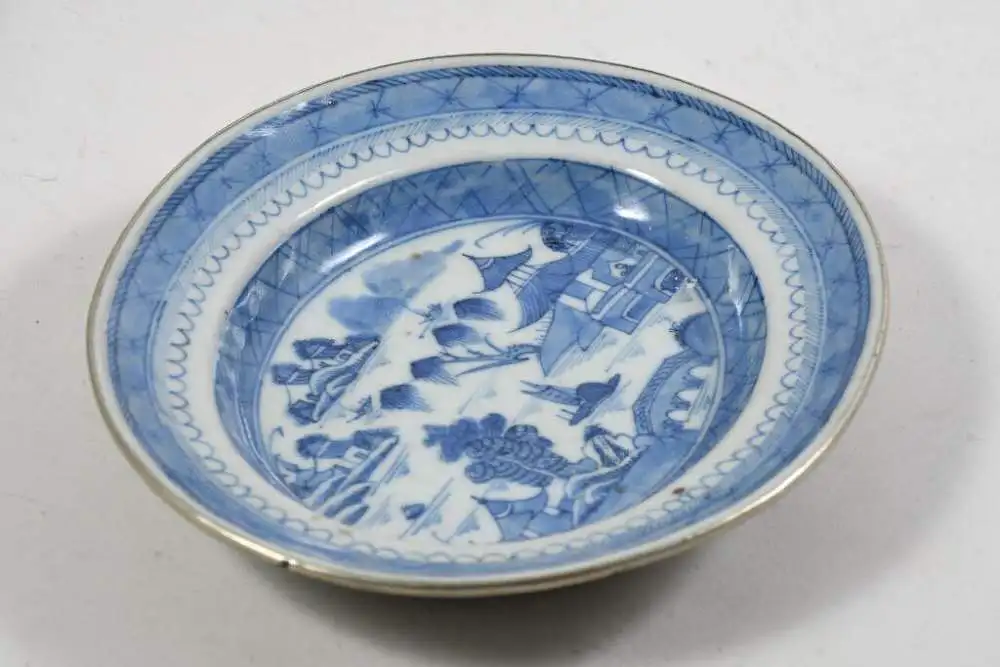 Zwei antike chinesische Porzellan Teller, c 1800-1850 6
